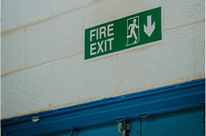 Emergency exit in case of fire