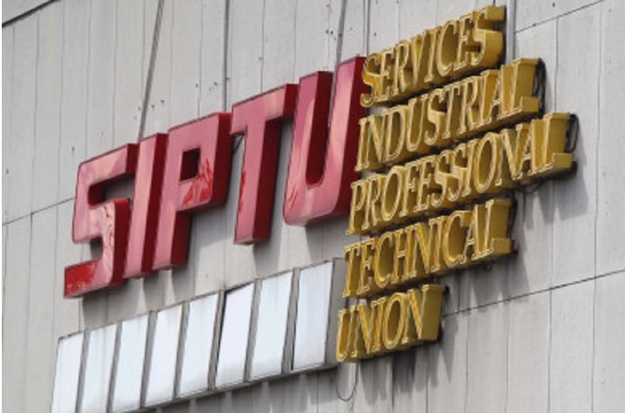 SIPTU sign on side of building
