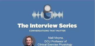 workplace wellbeing podcst image with professor niall moyna