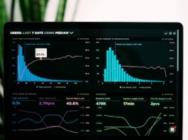 performance dashboard on screeen