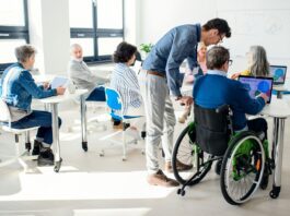 Disabled person in the workplace