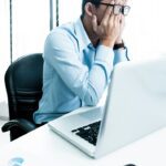 Employee suffering from stress