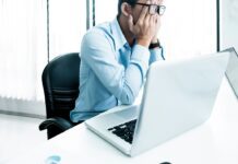 Employee suffering from stress