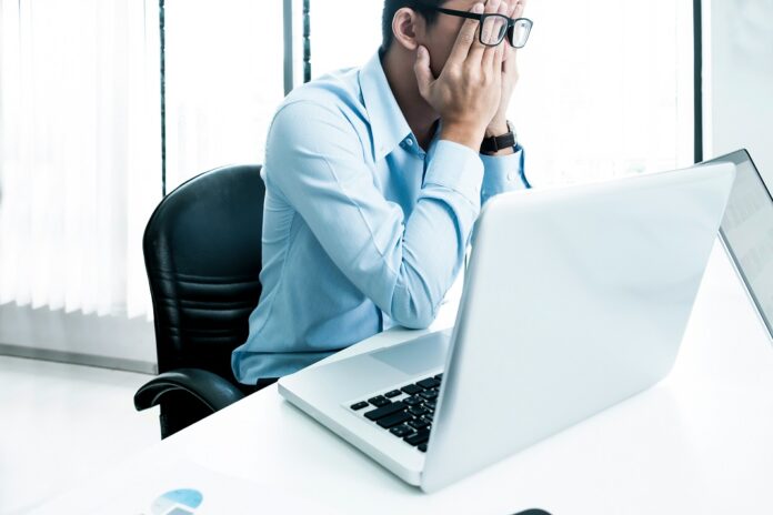 Employee suffering from stress