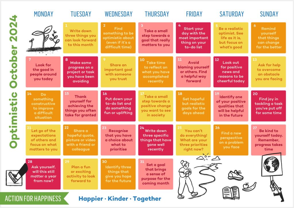 HRHQ October Happiness Calendar