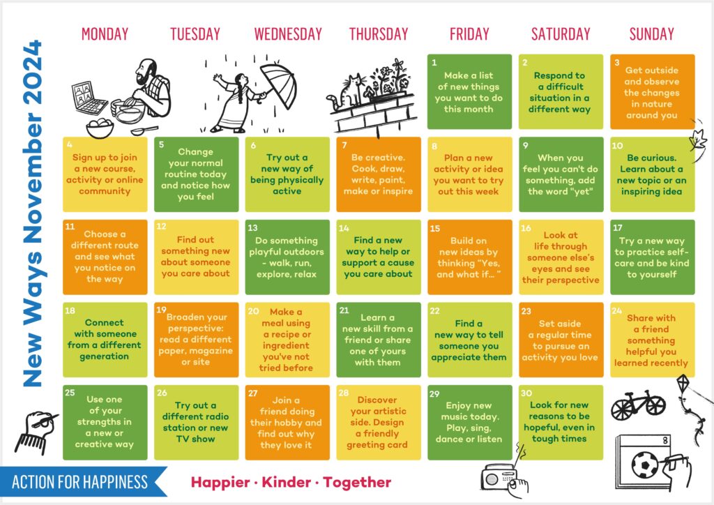 HRHQ November Happiness Calendar