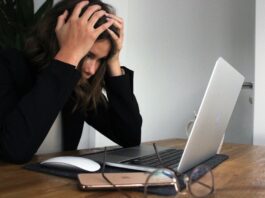 stressed employee at desk