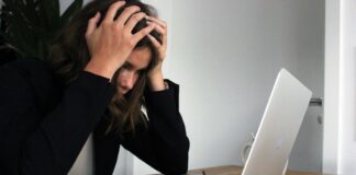 stressed employee at desk