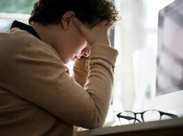 Stressed worker