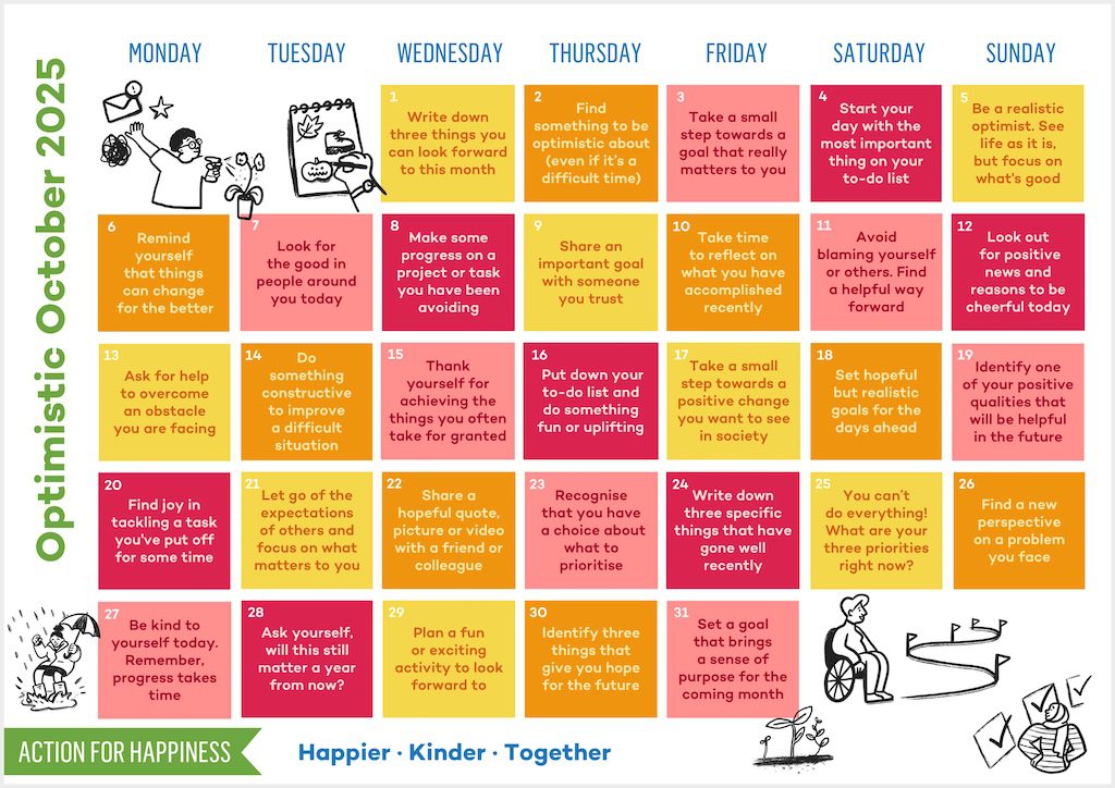 Optimistic October with Action for Happiness